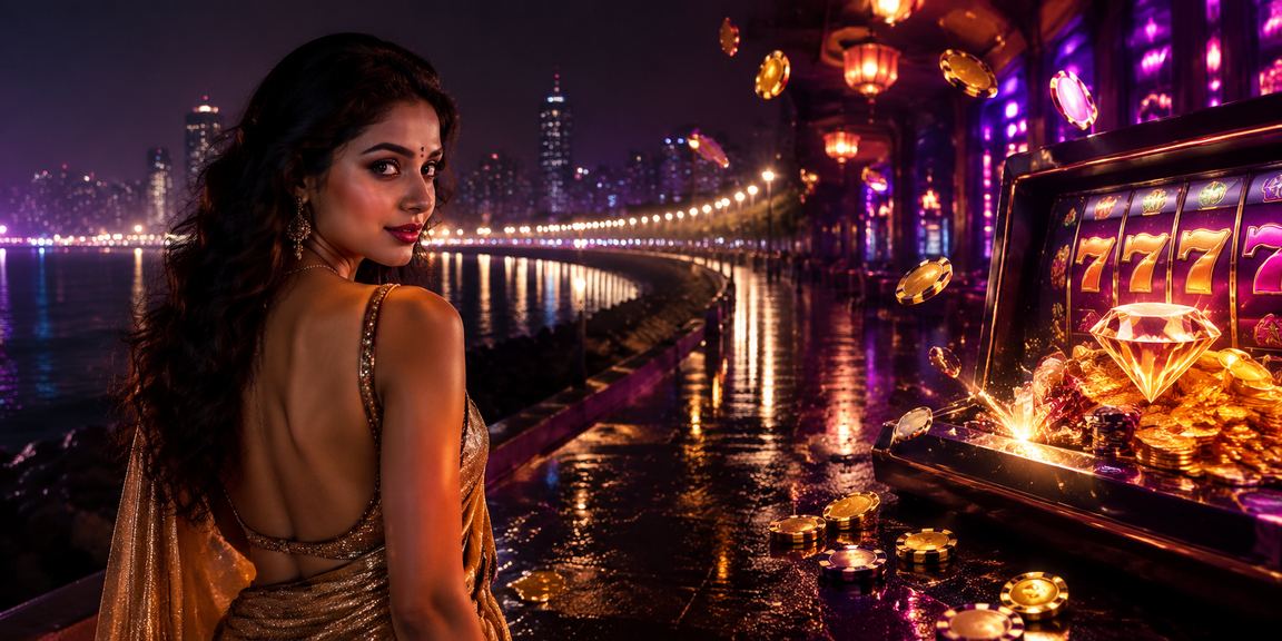 Teen Patti players enjoying independent betting on Mumbai Marine Drive in urban night setting